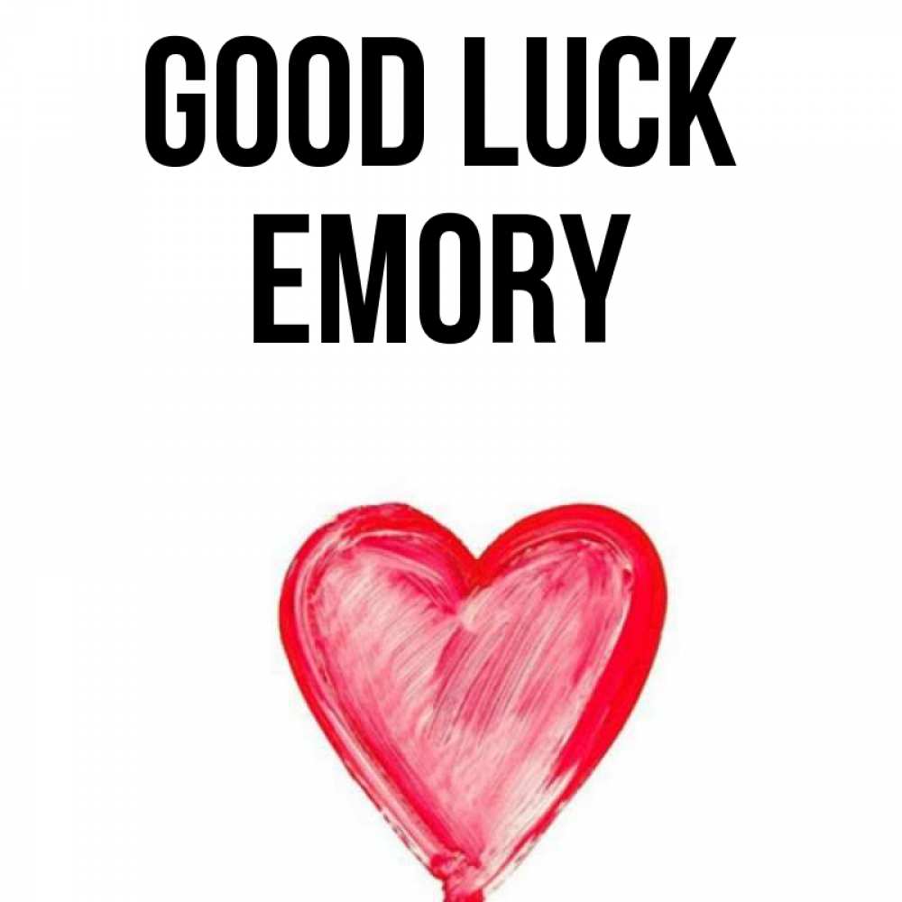 Greetings card с именем, Emory Good luck рисунок маркером Greetings with text for free download 