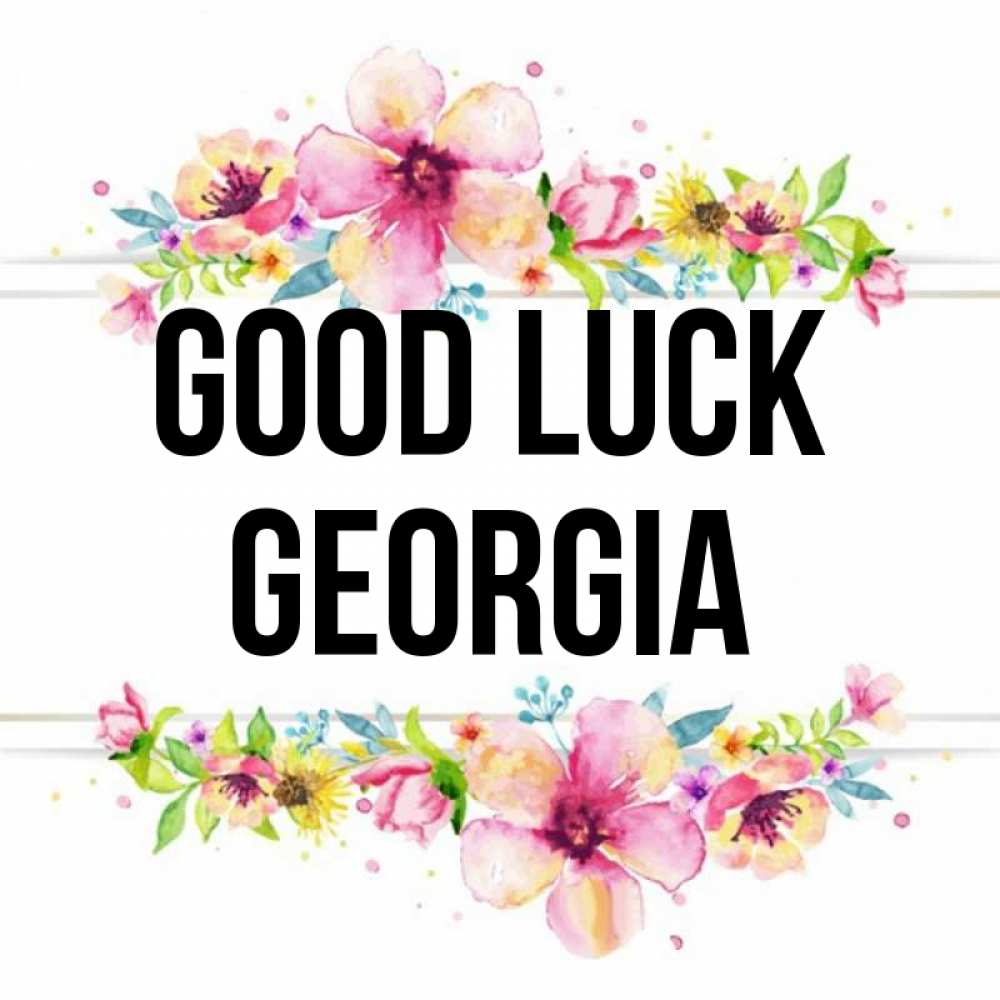Greetings card с именем, Georgia Good luck пусть повезет 1 Greetings with text for free download 