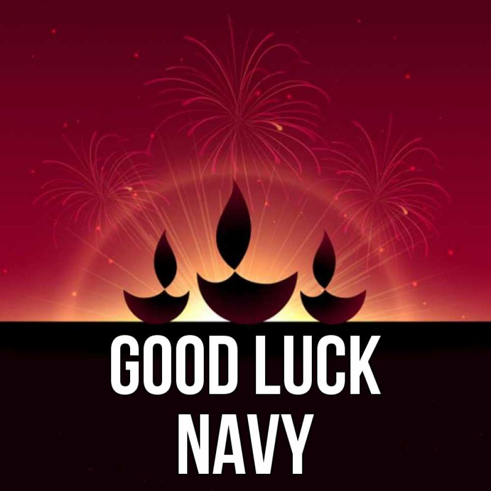 Greetings card с именем, Navy Good luck праздник Greetings with text for free download 