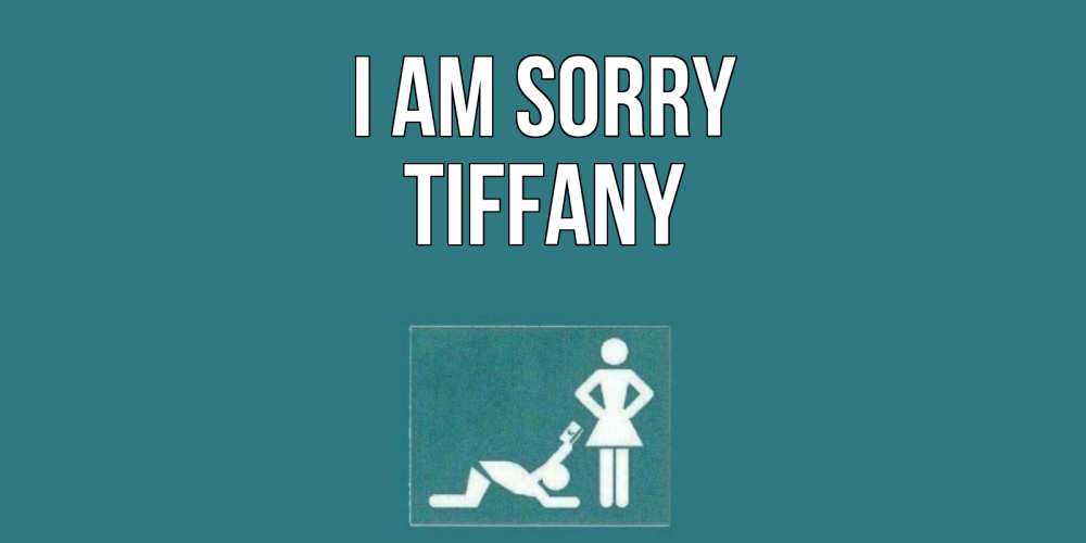 Greetings card с именем, Tiffany I am sorry прости Greetings with text for free download 