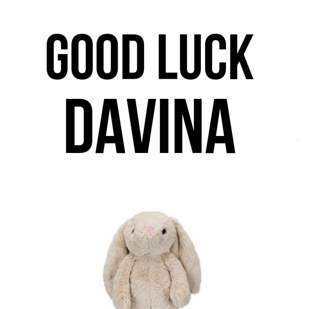Greetings card с именем, Davina Good luck сайт создаватель открыток Greetings with text for free download 
