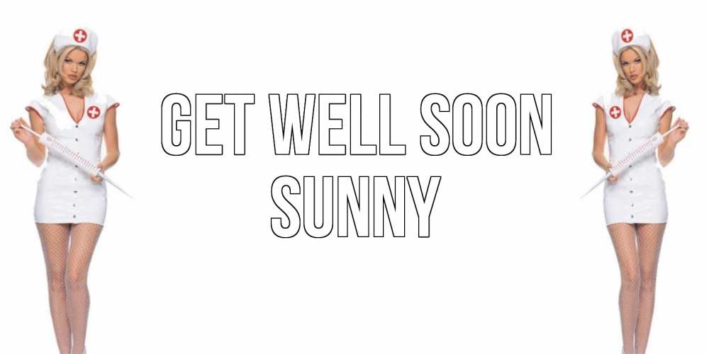 Greetings card с именем, Sunny Get well soon открытки с медсестрой Greetings with text for free download 