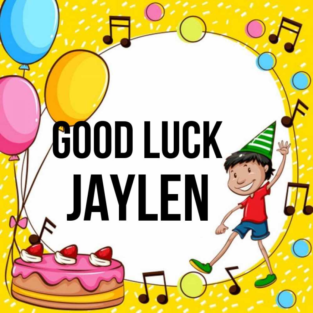 Greetings card с именем, Jaylen Good luck открытка 1 Greetings with text for free download 