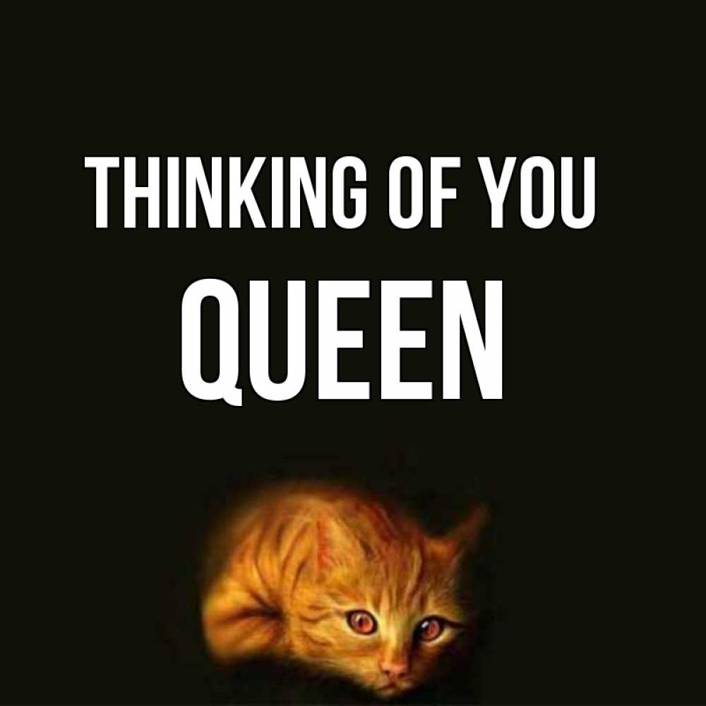 Greetings card с именем, Queen Thinking of you рыжий Greetings with text for free download 