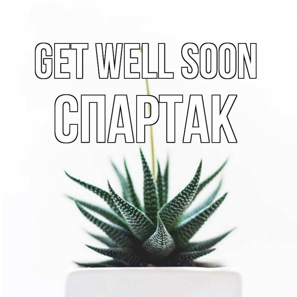 Greetings card с именем, Спартак Get well soon короче это непонятная колючка Greetings with text for free download 