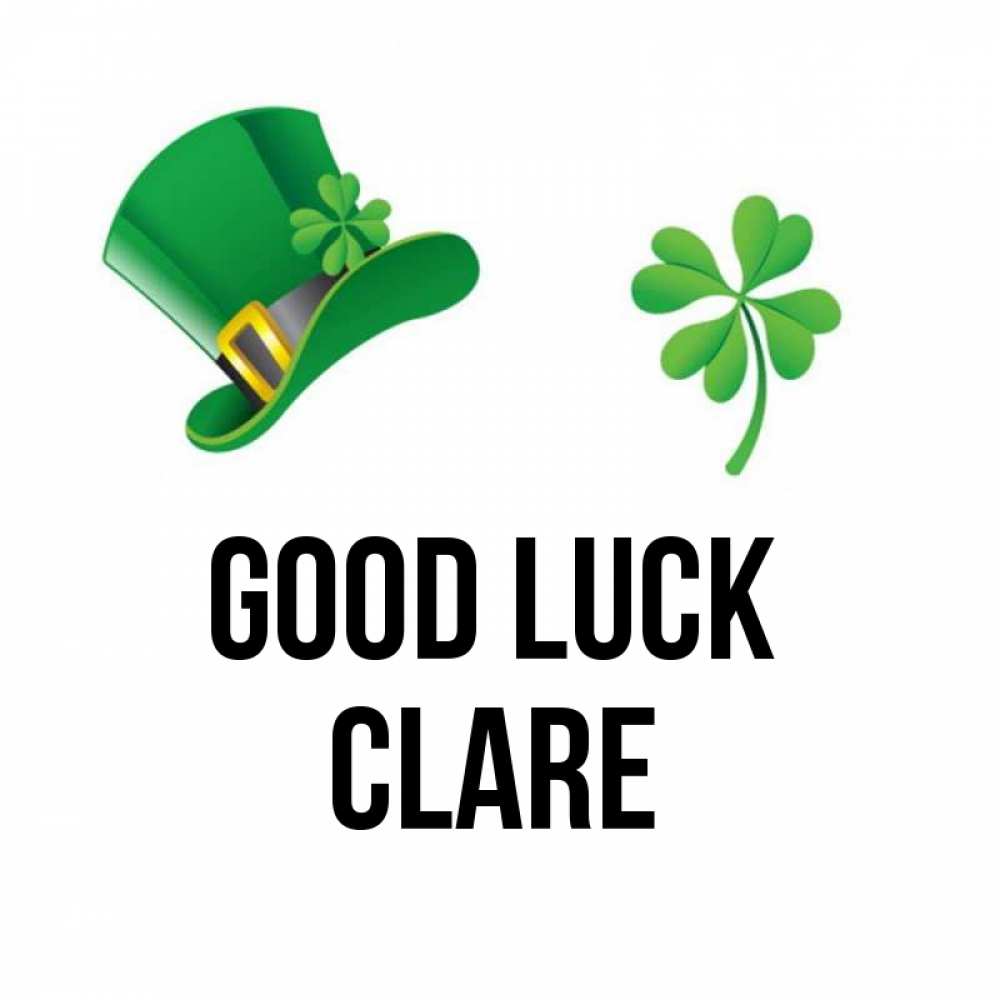 Greetings card с именем, Clare Good luck на удачу 1 Greetings with text for free download 