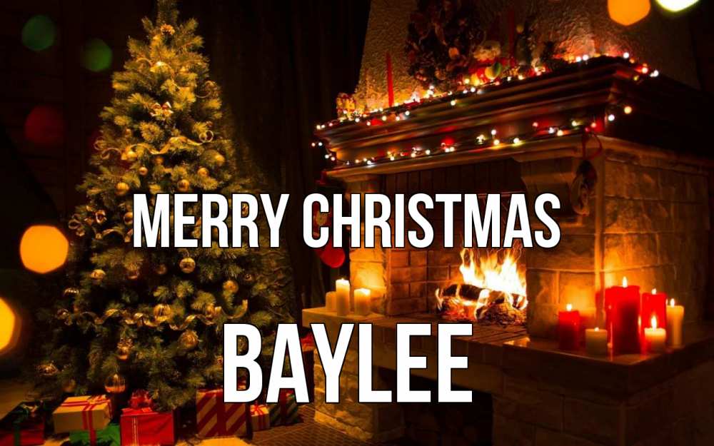 Greetings card с именем, Baylee Merry Christmas новый год Greetings with text for free download 