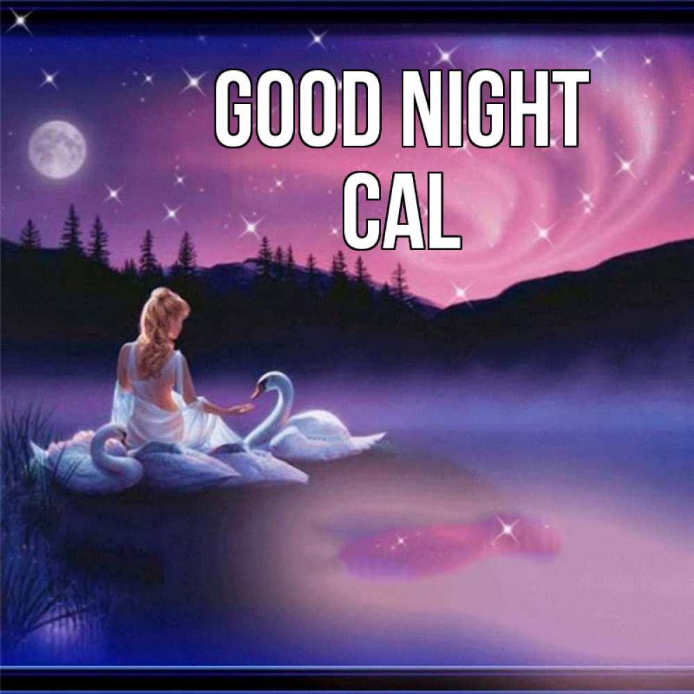 Greetings card с именем, Cal Good night луна Greetings with text for free download 