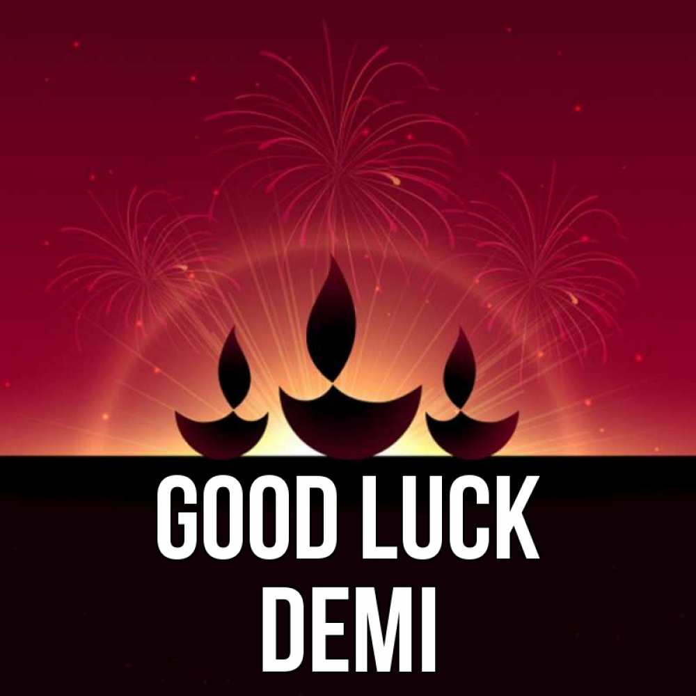 Greetings card с именем, Demi Good luck праздник Greetings with text for free download 