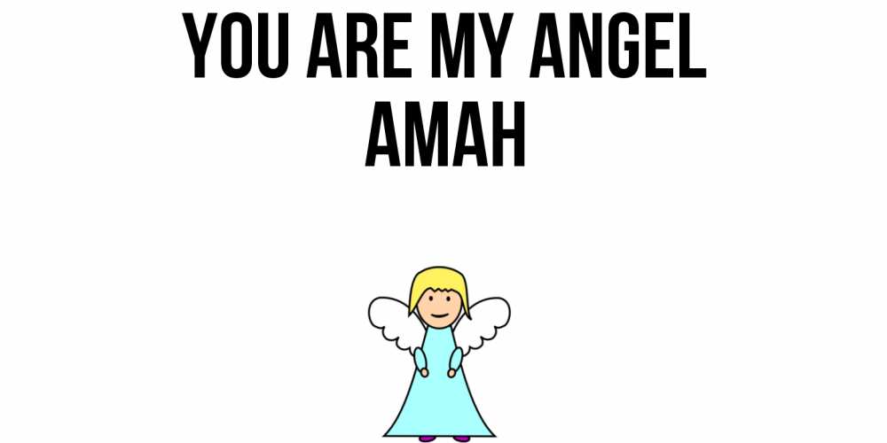 Greetings card с именем, Аман You are my angel ангел Greetings with text for free download 