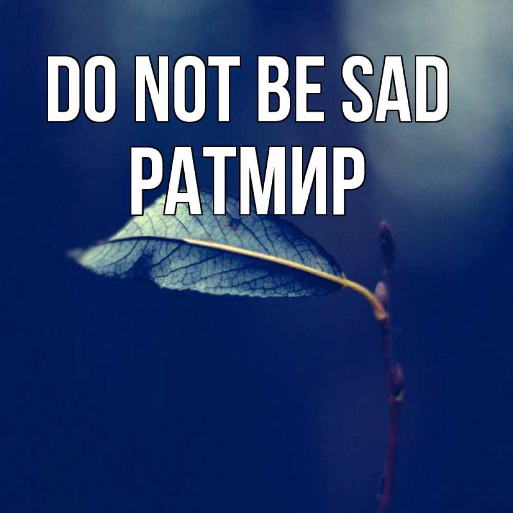 Greetings card с именем, Ратмир Do not be sad растение Greetings with text for free download 