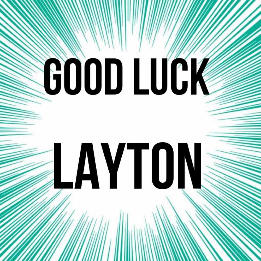 Greetings card с именем, Layton Good luck на удачу Greetings with text for free download 