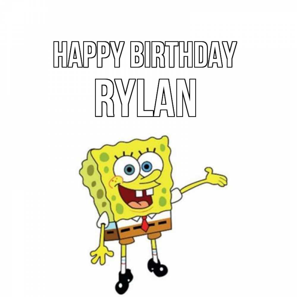 Greetings card с именем, Rylan Happy Birthday веселые Greetings with text for free download 