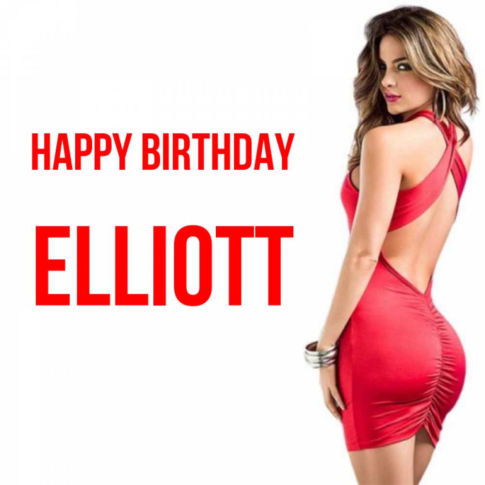 Greetings card с именем, Elliott Happy Birthday Поздравительная открытка для парня или подруги Greetings with text for free download 