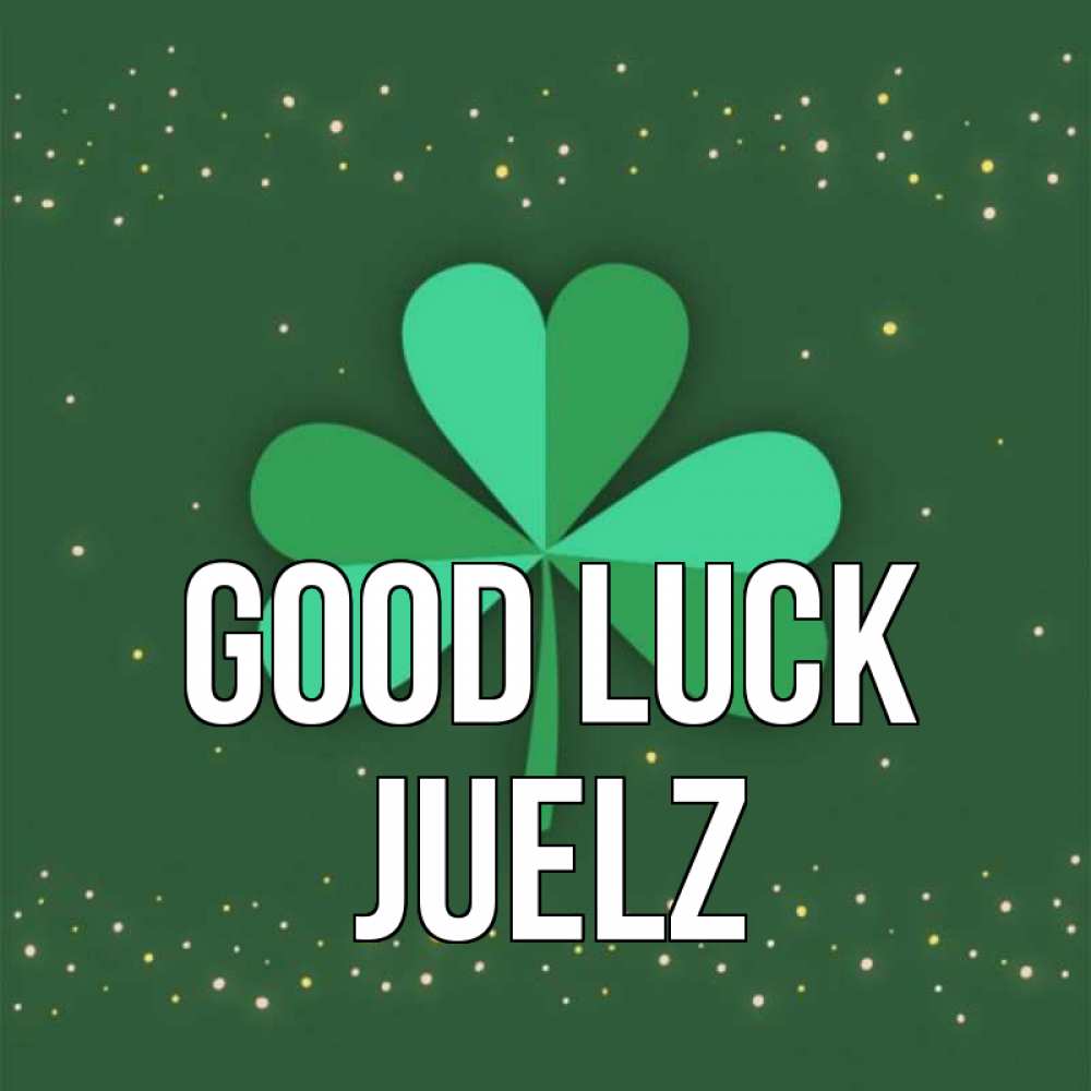 Greetings card с именем, Juelz Good luck лист клевера Greetings with text for free download 