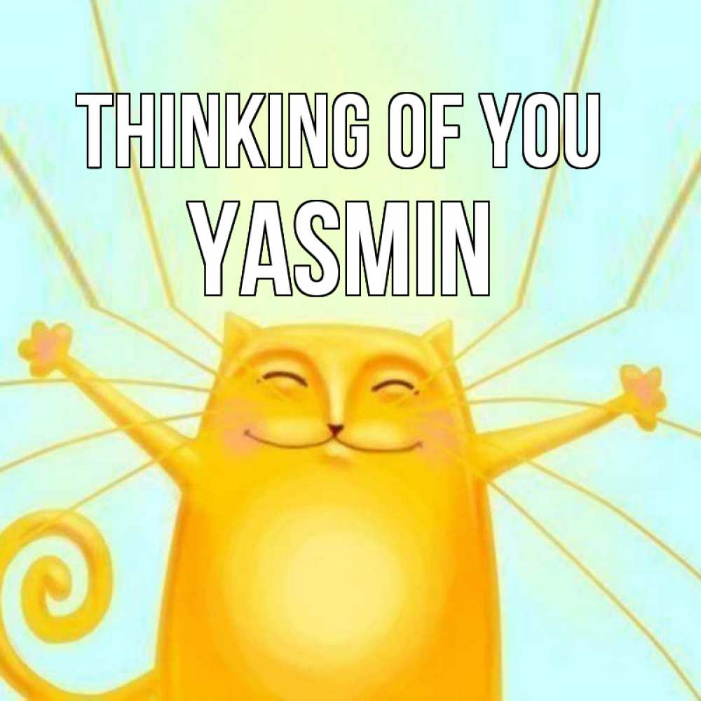 Greetings card с именем, Yasmin Thinking of you обнимашки Greetings with text for free download 