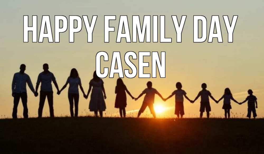 Greetings card с именем, Casen happy family day дети, родители Greetings with text for free download 