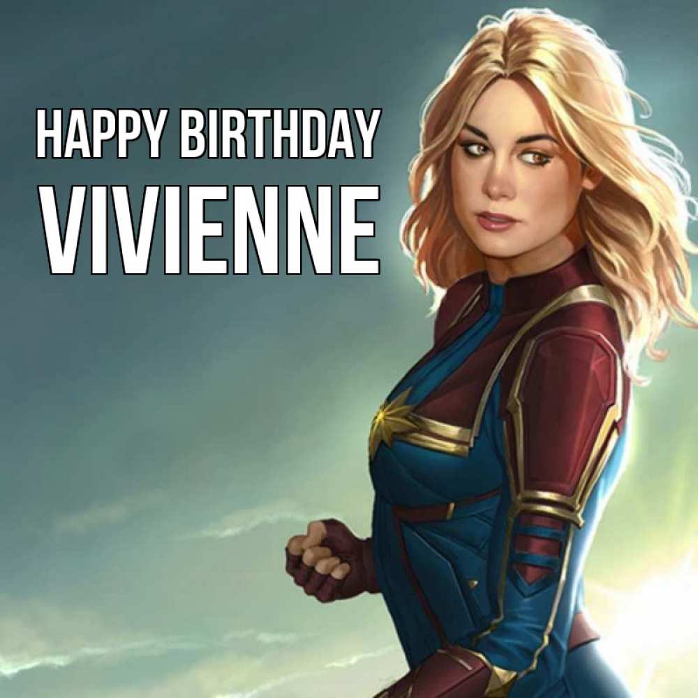 Greetings card с именем, Vivienne Happy Birthday холод жара Greetings with text for free download 