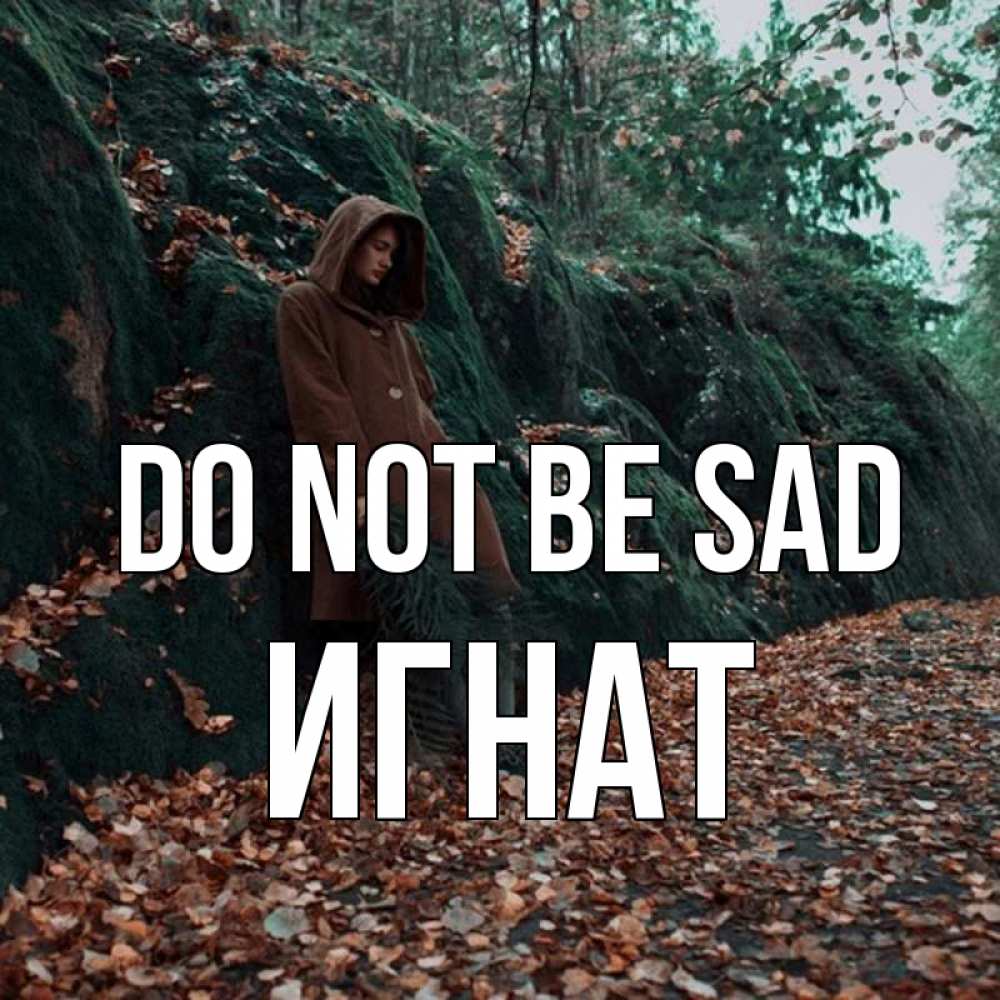Greetings card с именем, Игнат Do not be sad осенний лес Greetings with text for free download 