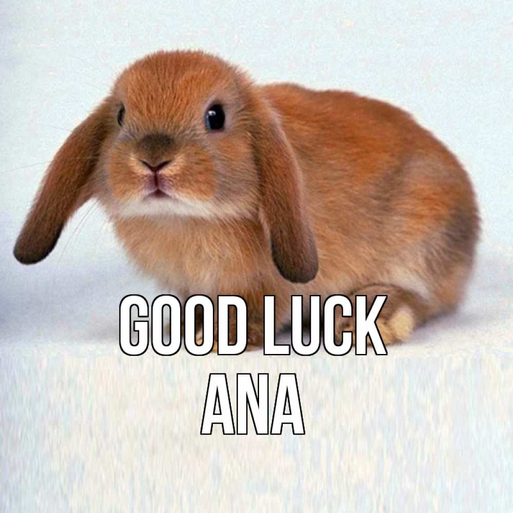 Greetings card с именем, Ana Good luck вставить текст в открытку по выбору Greetings with text for free download 