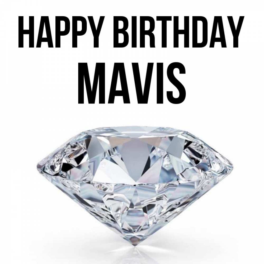 Greetings card с именем, Mavis Happy Birthday к пожеланием быть богатым Greetings with text for free download 