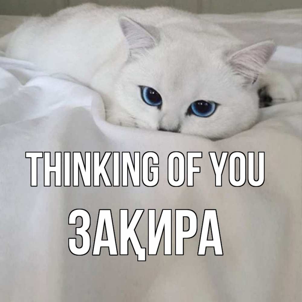 Greetings card с именем, ЗАҚИРА Thinking of you я очень по тебе скучаю и тоскую Greetings with text for free download 
