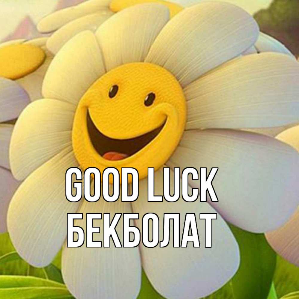 Greetings card с именем, Бекболат Good luck подписать открытку своим текстом Greetings with text for free download 