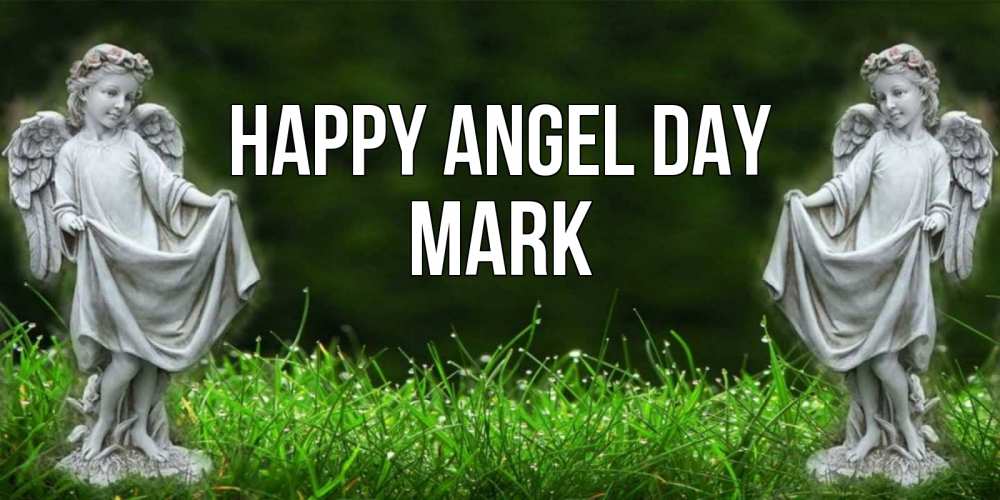 Greetings card с именем, Mark happy angel day небо, ангел, девушка Greetings with text for free download 