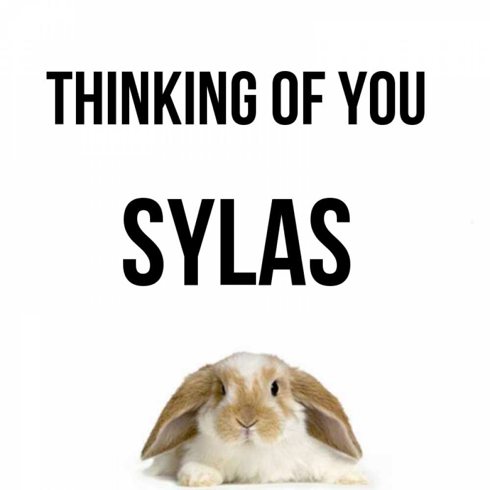 Greetings card с именем, Sylas Thinking of you подписать своими руками онлайн Greetings with text for free download 