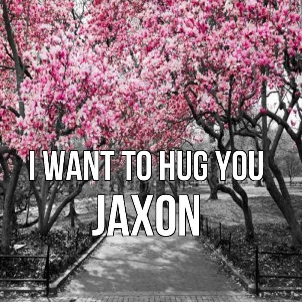 Greetings card с именем, Jaxon I want to hug you обработанное фото Greetings with text for free download 
