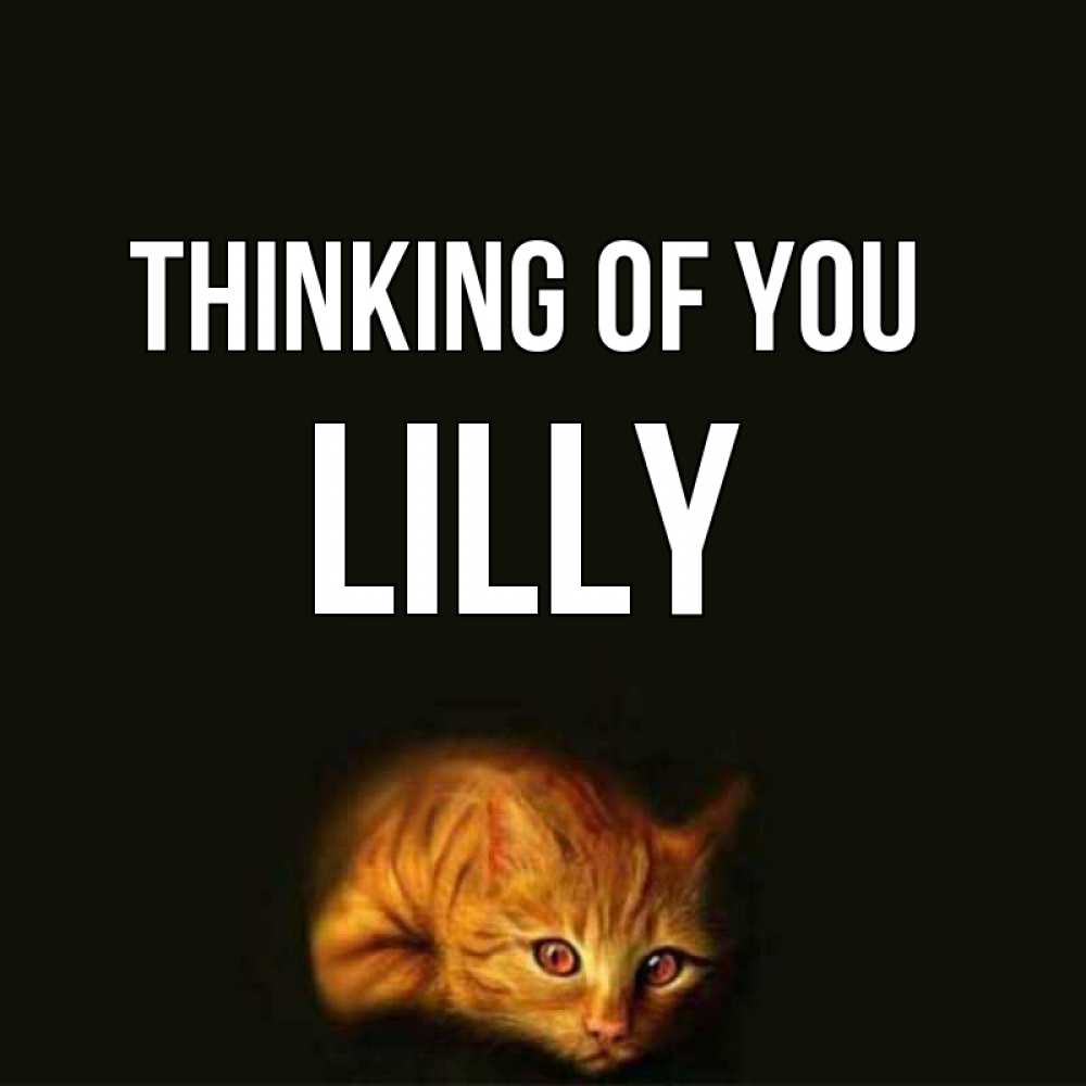 Greetings card с именем, Lilly Thinking of you рыжий Greetings with text for free download 