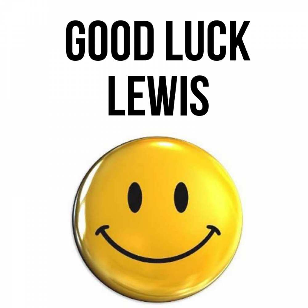 Greetings card с именем, Lewis Good luck для поднятия настроения открытки на каждый день Greetings with text for free download 