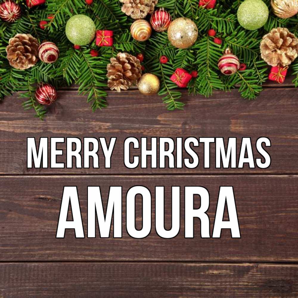Greetings card с именем, Amoura Merry Christmas с рождеством Greetings with text for free download 