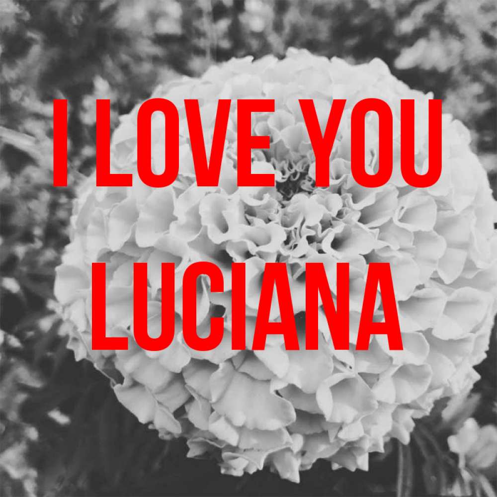 Greetings card с именем, Luciana I love you подпись Greetings with text for free download 