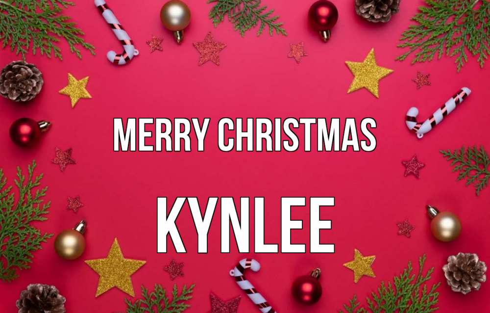 Greetings card с именем, Kynlee Merry Christmas с рождеством Greetings with text for free download 
