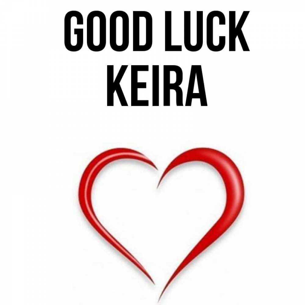 Greetings card с именем, Keira Good luck для удачливых людей Greetings with text for free download 