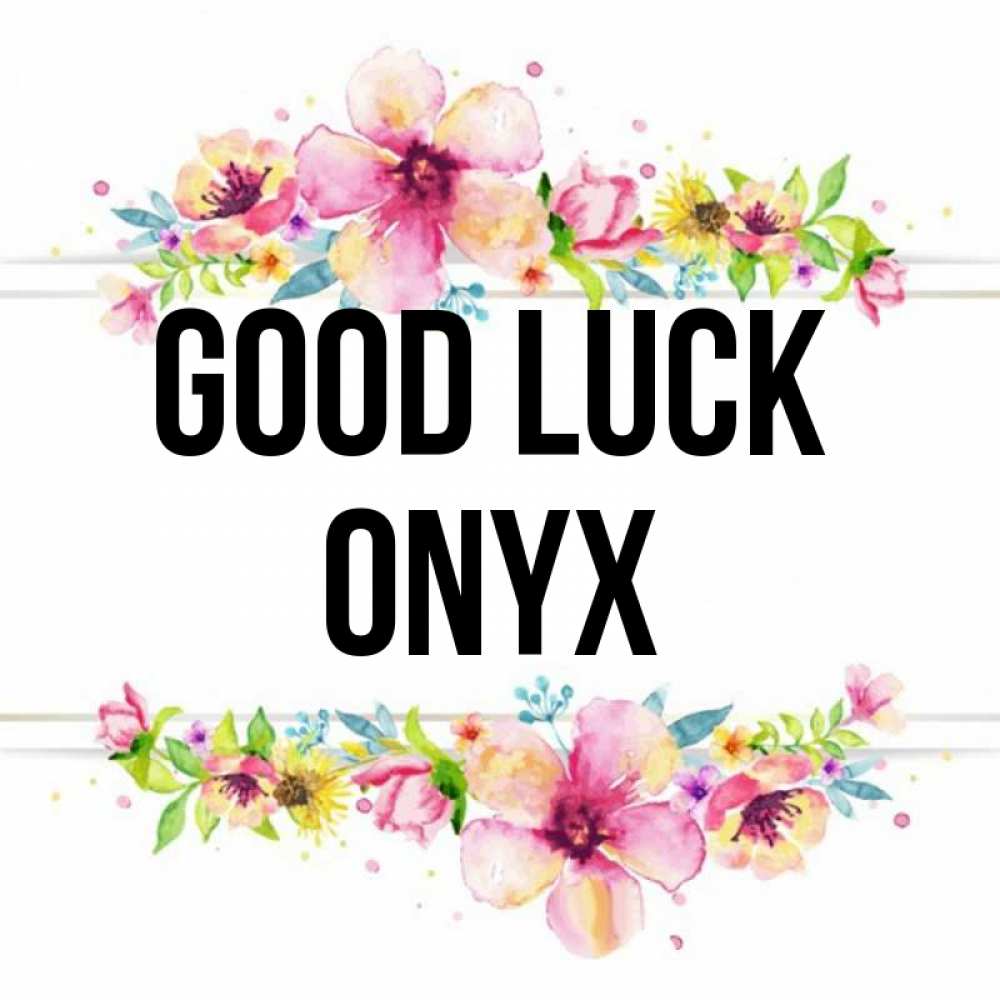Greetings card с именем, Onyx Good luck пусть повезет 1 Greetings with text for free download 