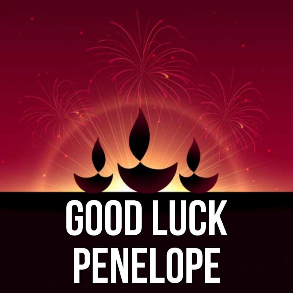 Greetings card с именем, Penelope Good luck праздник Greetings with text for free download 