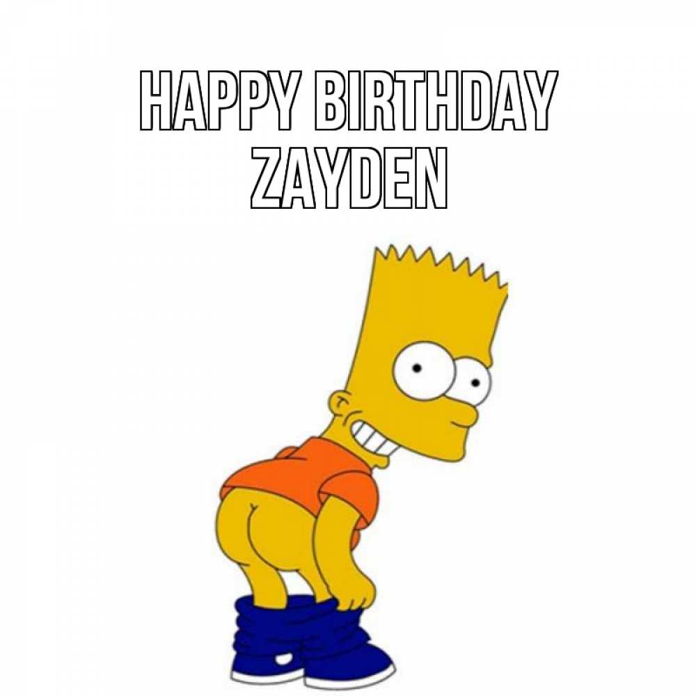 Greetings card с именем, Zayden Happy Birthday прикольные поздравления Greetings with text for free download 