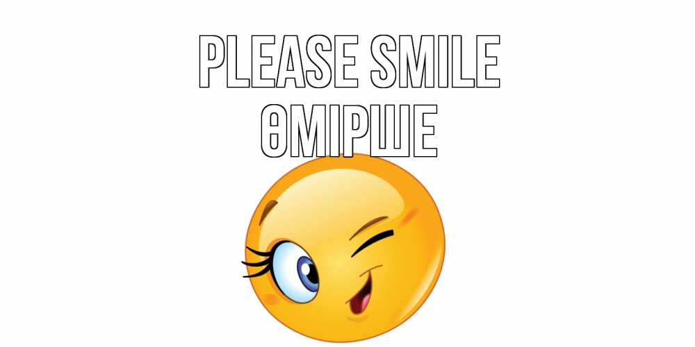 Greetings card с именем, ӨМІРШЕ Please smile улыбка Greetings with text for free download 