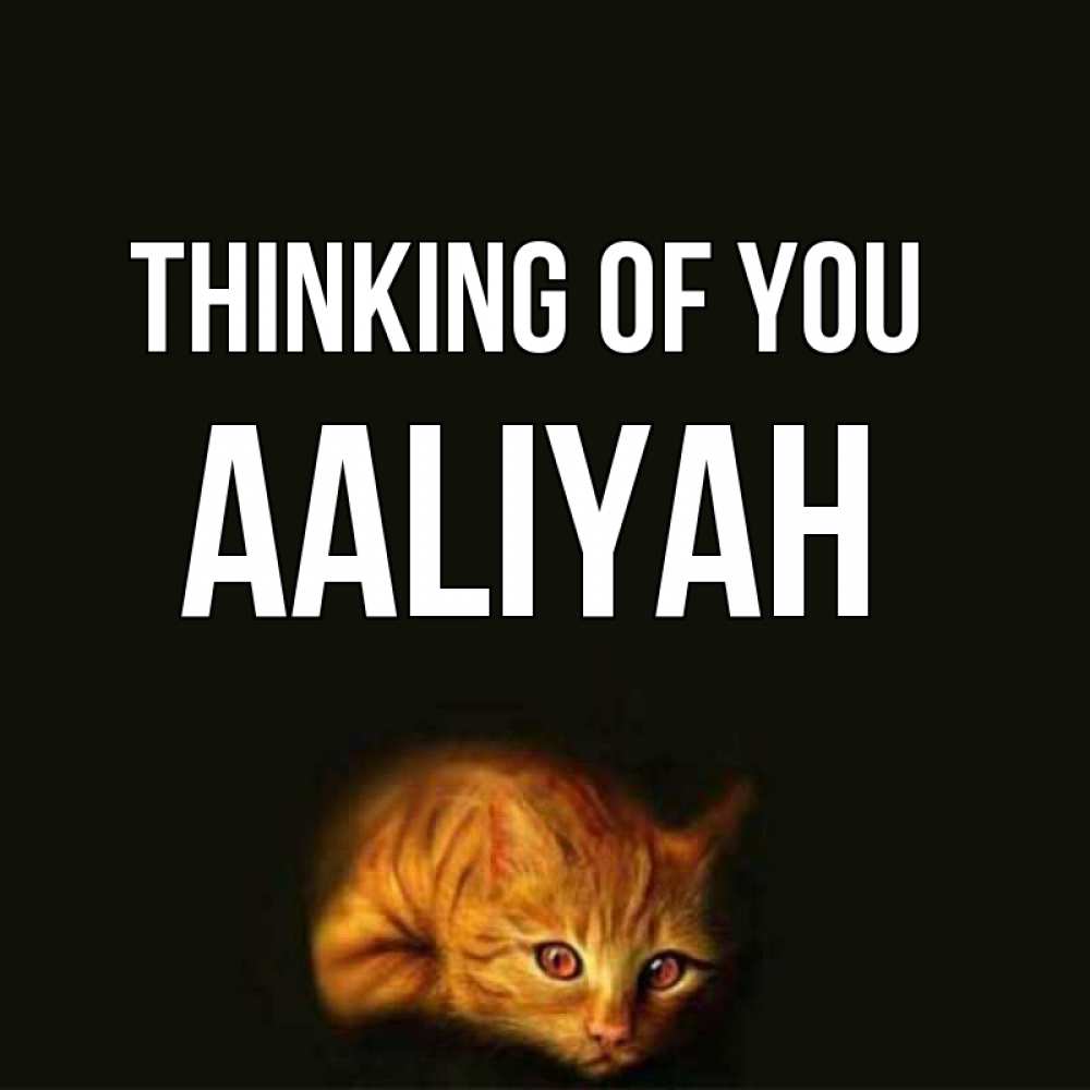 Greetings card с именем, Aaliyah Thinking of you рыжий Greetings with text for free download 