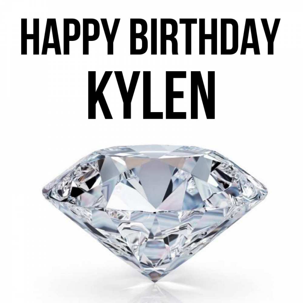 Greetings card с именем, Kylen Happy Birthday к пожеланием быть богатым Greetings with text for free download 