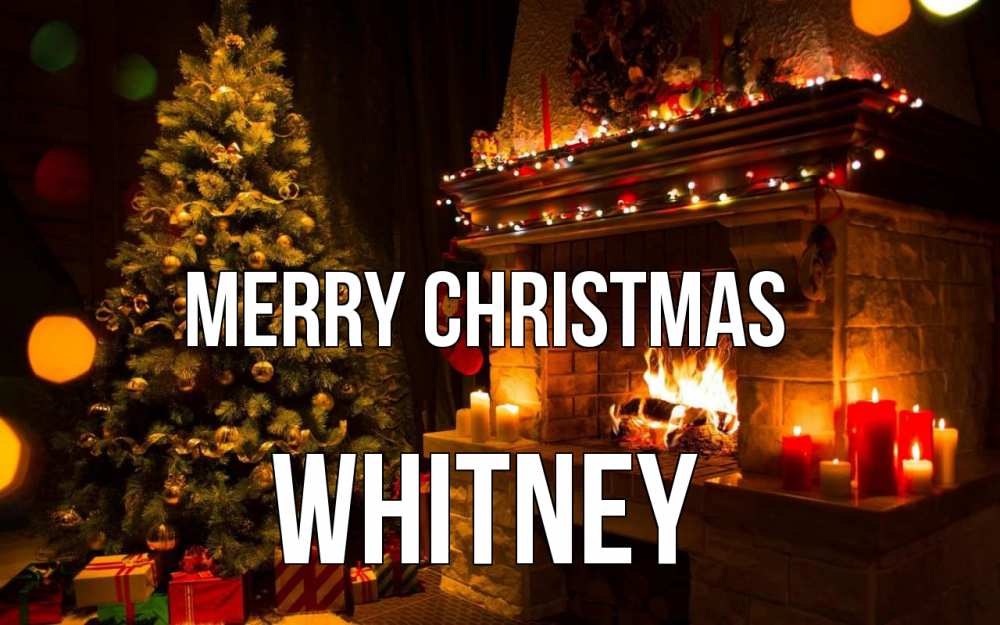 Greetings card с именем, Whitney Merry Christmas новый год Greetings with text for free download 