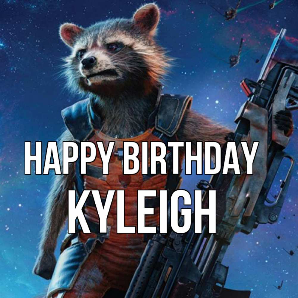 Greetings card с именем, Kyleigh Happy Birthday реактивный Рокета Greetings with text for free download 