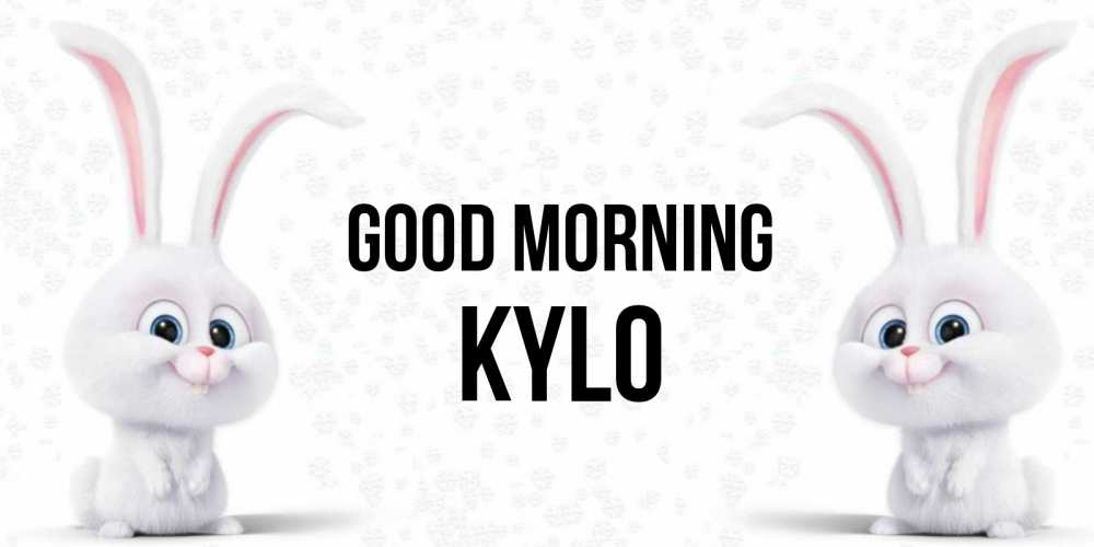 Greetings card с именем, Kylo Good morning кролики с длинными ушками Greetings with text for free download 