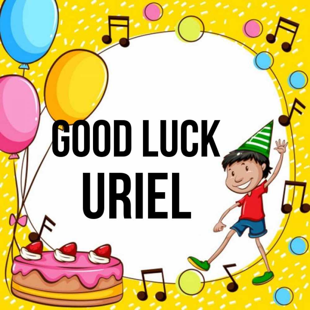 Greetings card с именем, Uriel Good luck открытка 1 Greetings with text for free download 