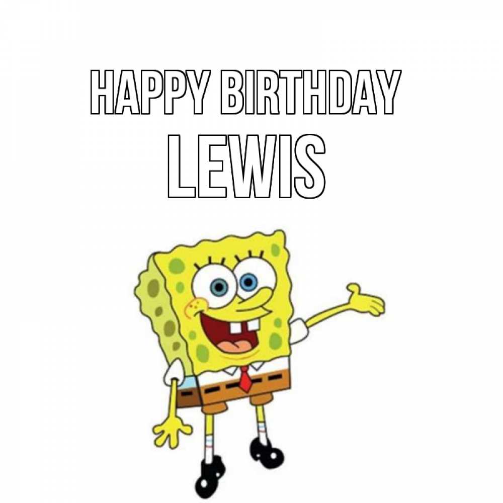 Greetings card с именем, Lewis Happy Birthday веселые Greetings with text for free download 