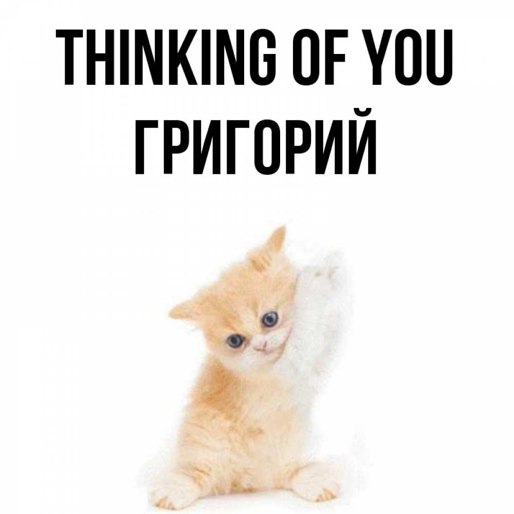 Greetings card с именем, Григорий Thinking of you зверушки и милота Greetings with text for free download 