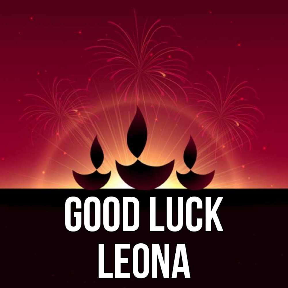 Greetings card с именем, Leona Good luck праздник Greetings with text for free download 