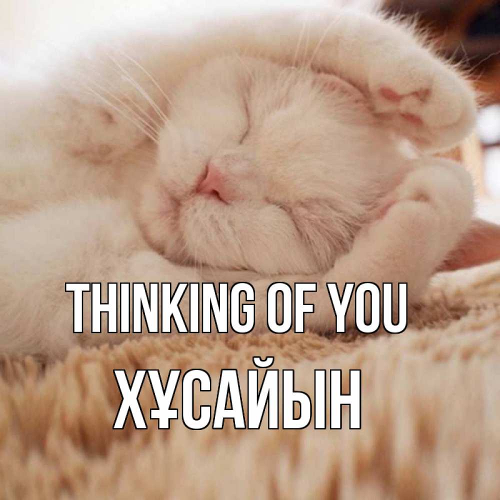 Greetings card с именем, ХҰСАЙЫН Thinking of you для любимой девушки милота Greetings with text for free download 